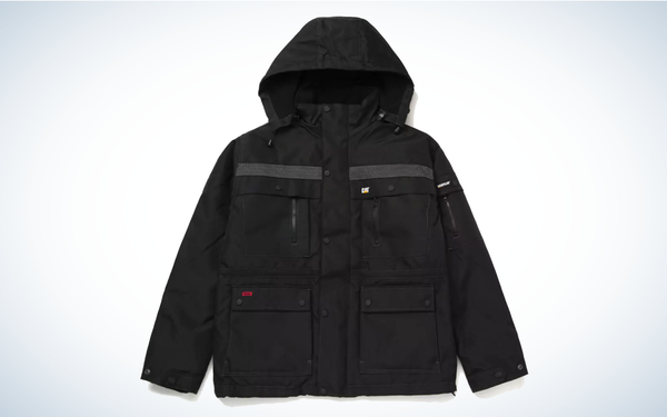 Caterpillar Heavy Insulated Parka on gray and white background