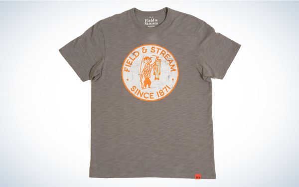 Field & Stream TrueBlood Tee on gray and white background