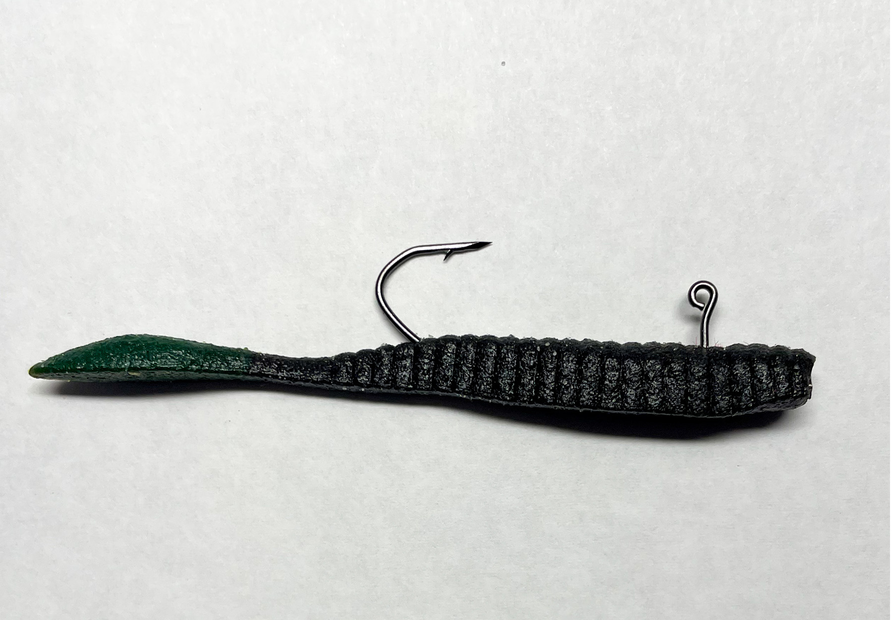 A Berkley Flat Worm soft plastic lure.