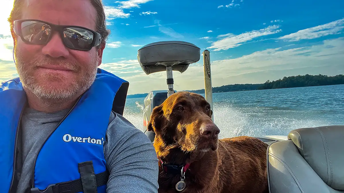 shaye making good use of his older fishing boat