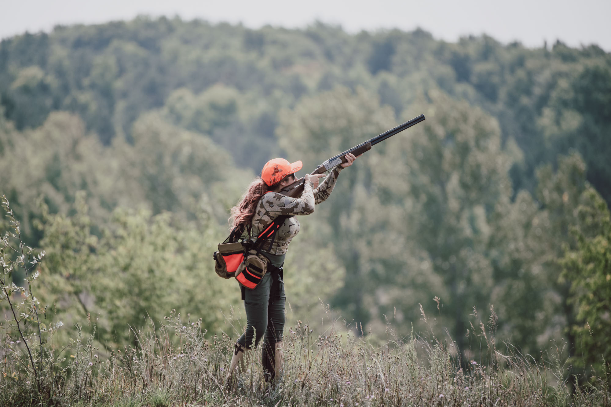 Krieghoff K-20 Victoria being shot during a bird hunt