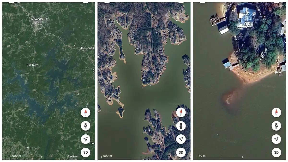 Google earth for fishing