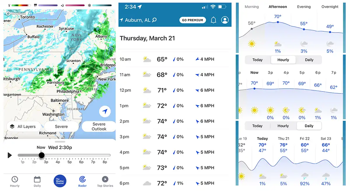 Weather Channel app for fishing
