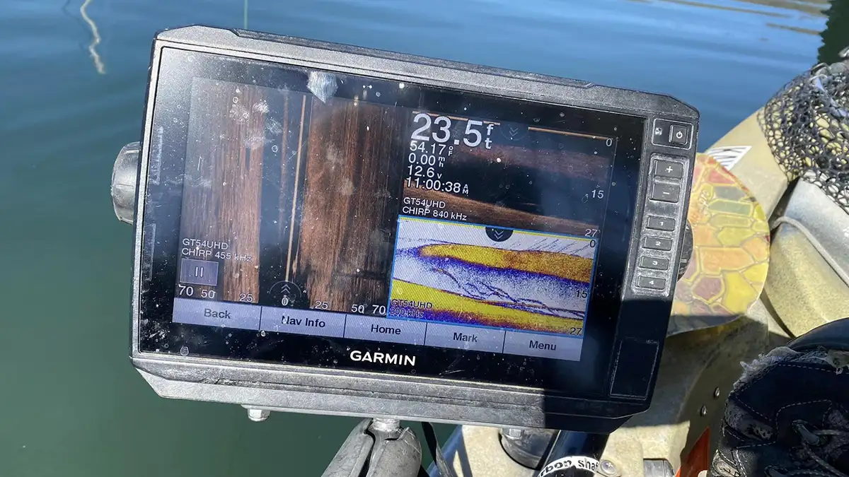 fish finder on kayak